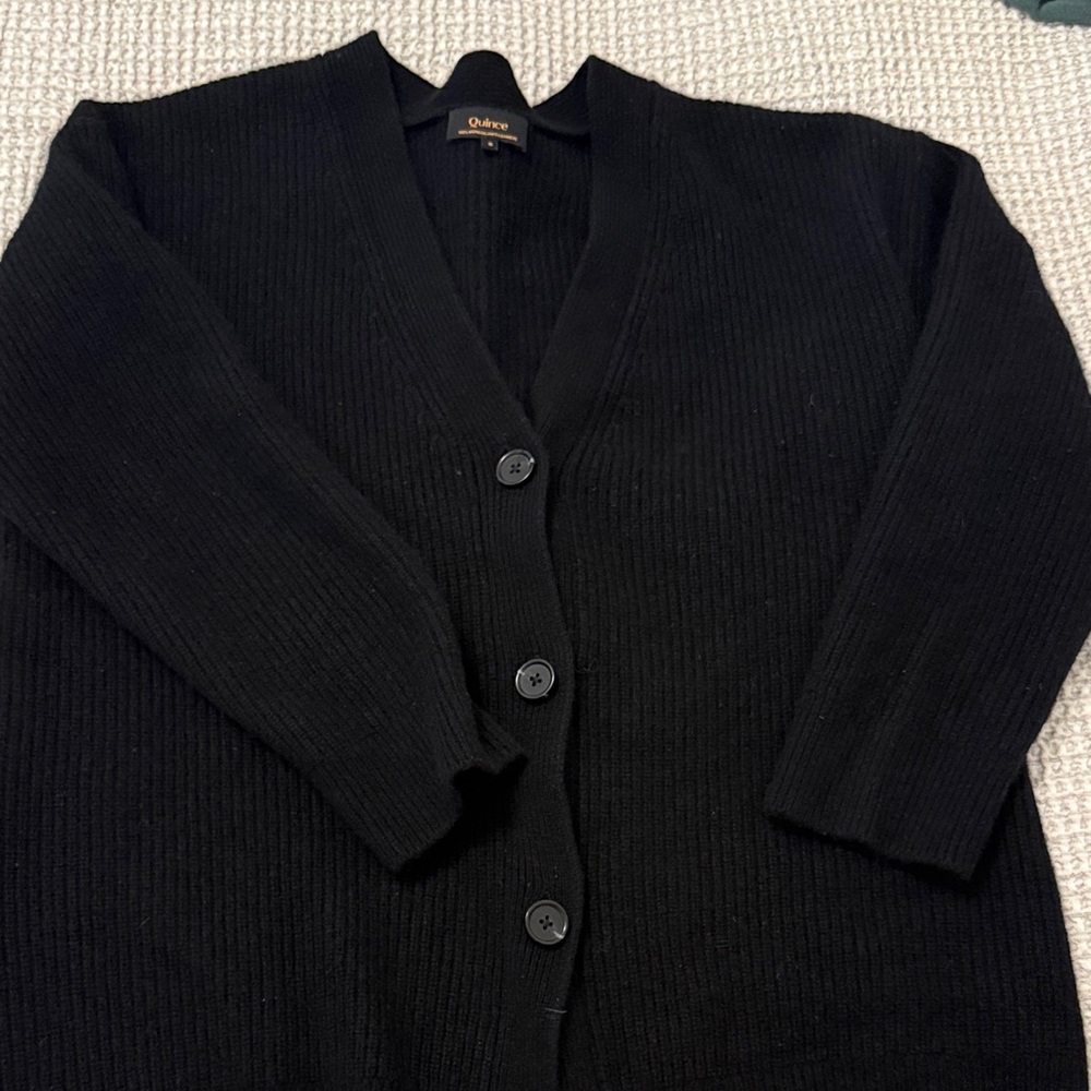 Quince Cashmere Boyfriend Cardigan